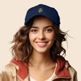 thumbnail image 4 of Dalix Cosmic Frog Embroidered Womens Cotton Dad Hat Baseball Cap Adjustable in Navy Blue, 4 of 5