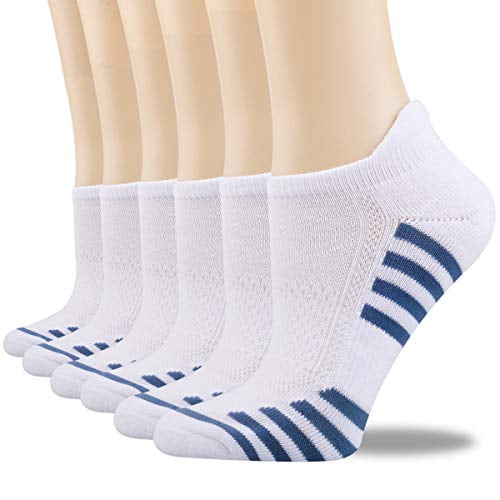 FUNDENCY 6 Pack Women Ankle Athletic Socks Low Cut Breathable Running Tab Socks with Cushion Sole 