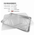 thumbnail image 6 of ProPac & Seal Half 1/2 Size Sheet Cake Aluminum Foil Pan w/Clear Dome Lid 17.1" L x 12.3" W x 1.25" D PACK OF (25), 6 of 6