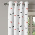 thumbnail image 3 of Ambesonne Leaf Grommet Curtain, Orange Warm Ginkgo Leaves, 50" x 63", White Black Orange, 3 of 6