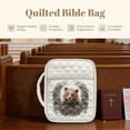 thumbnail image 4 of FOR U DESIGNS Bear Pinecone Leaf Pattern Bible Cover for Women Men Large Capacity Bible Holder Case Reusable Tote Bag Carrying Organizer Bag for Pilgrimages/Daily Use, 4 of 7