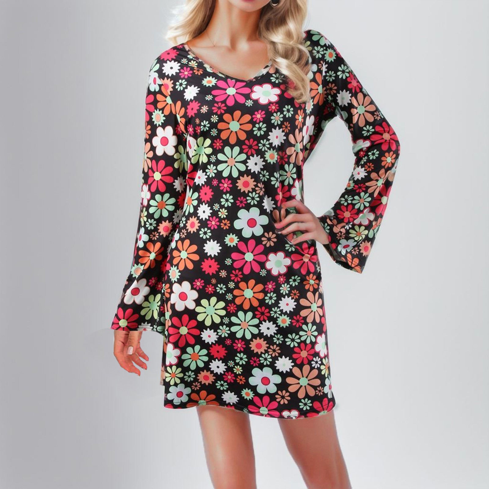 Upioiwer Special Occasion Dresses For Women Petite Spring Dresses Breastfeeding Friendly Dresses 70S Disco Outfit Women 7 Pcs 70 S Disco Dress Hippie Clothes Accessories Jewelry Ever Walmart
