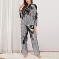 thumbnail image 2 of Sigee Abstract Geometric Hummingbird for Women’s Pajama Sets Long-Sleeved Pjs Sets for Women 2 piece Sleepwear-Large, 2 of 7
