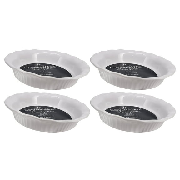 CorningWare FW111 French White 9 in Pie Plates (4-Pack)
