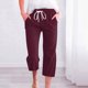 thumbnail image 1 of WILLBEST Pantalones Casuales para Mujer, Primavera Verano, Color Sólido, con Cordones, Bolsillos, Holgados, Pierna Ancha, Capri para Una Comodidad Elegante. Chica, 1 of 3