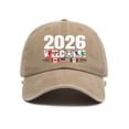 thumbnail image 3 of Lispipm Baseball Cap for Women and Men Cup26 Hats USA Canada Mexico 2026 Hosts Country Soccer Football Supporters Caps Brown, 3 of 6