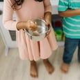 thumbnail image 2 of Melissa & Doug Stainless Steel Pots and Pans Pretend Play Kitchen Set for Kids (8 pcs), 2 of 9