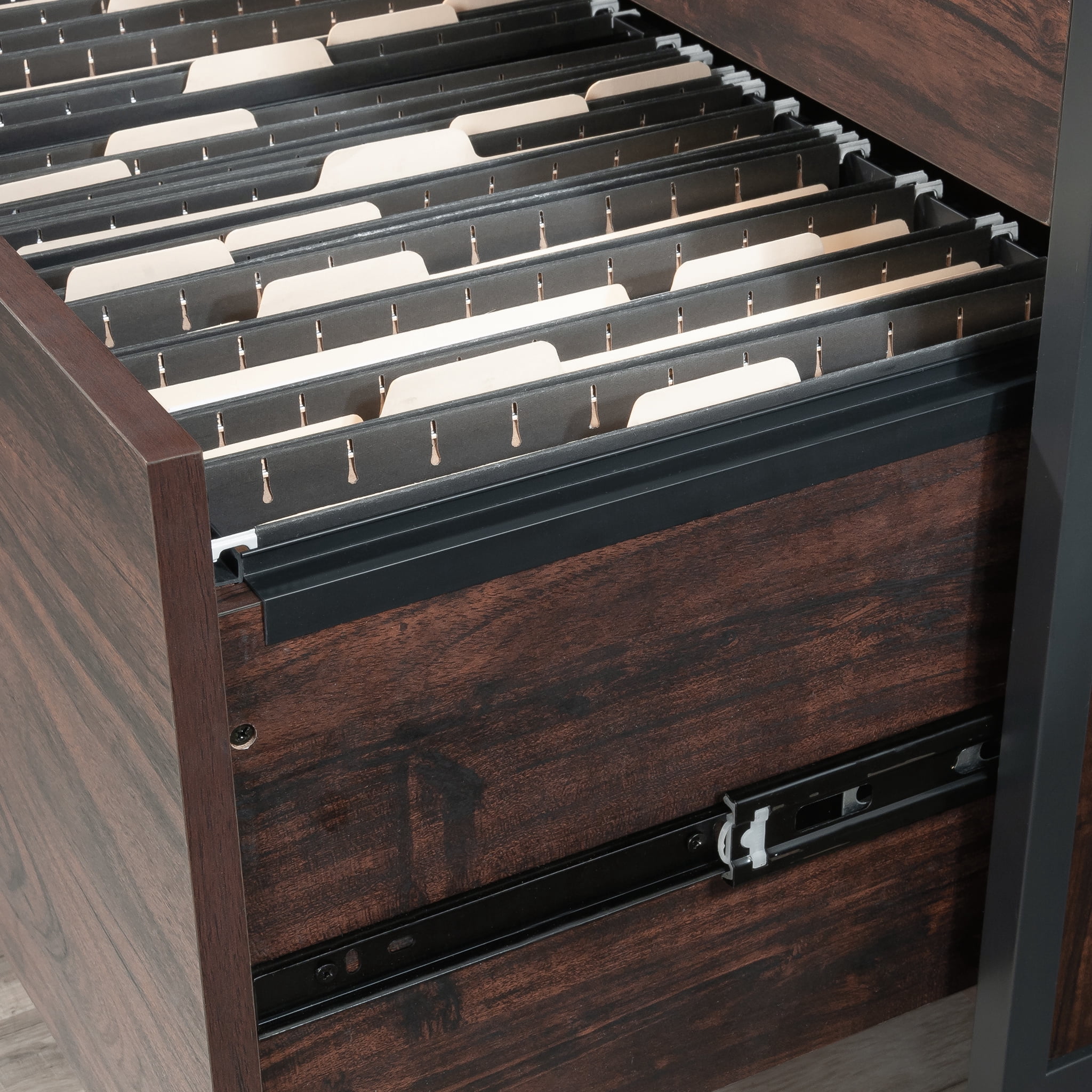 Sauder Market Commons 2-Drawer Lateral File Cabinet, Rich Walnut Finish