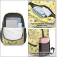 thumbnail image 4 of Daisy Pioneer Flower Yellow Pattern 17" School Backpacks for Teens,Waterproof Oxford Fabric,S-Shape Padded Straps for School,Travel,Hiking,Camping, 4 of 6
