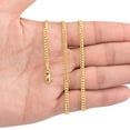 thumbnail image 4 of Nuragold 14k Real Yellow Gold Miami Cuban Link 3mm Chain Necklace (16"-30") Italian Jewelry for Men & Women, 4 of 10