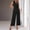 Black, variant on IUYRTFE Women's Sleeveless V-Neck Tie Waist Wide Leg Jumpsuit One Piece Romper for Summer Parties and Office Wear