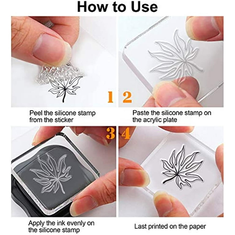 Kwan Crafts Leaves Clear Stamps for Card Making Decoration and DIY Scrapbooking