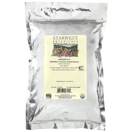 Starwest botanicals Arrowroot Powder Organic, 1 lb