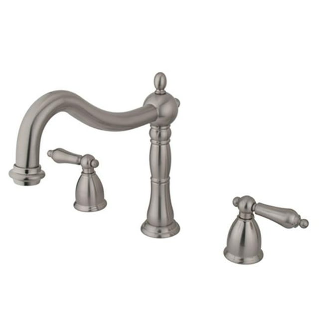 8 Inch -18 Inch Widespread Roman Tub Filler - Satin Nickel