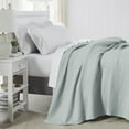 thumbnail image 3 of Modern Threads Thermal Waffle Weave Pale Blue Cotton Bed Blanket, Full/Queen, 3 of 4
