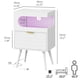 thumbnail image 2 of Mesita de noche moderna Nightstand Veegle con cajón de almacenamiento, color blanco, 2 of 8