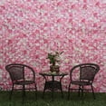 thumbnail image 4 of 3 Pack Artificial Flowers Wall Decoration Decorative Silk Flower Panels flower panel for Home Party Wedding Photo Backgdrop Decor, Hot Pink, 4 of 7
