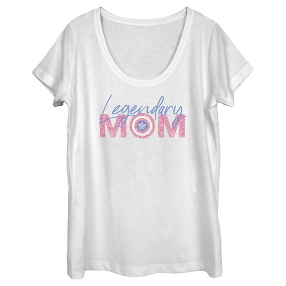 Women's Marvel Mother's Day Legendary Mom Logo Graphic Tee White 2X Large
