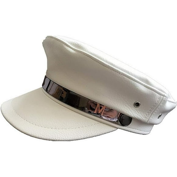 Yacht Captain Sailor Hat PU Newsboy Cabbie Baker Boy Peaked Beret Cap