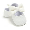 thumbnail image 6 of REDARER Baby Girl First Walking Shoes Soft Yarn Knit Sneakers Prewalker Booties Crib Shoes Non- Sole Cute Bow,Size:6-12 Months, 6 of 7