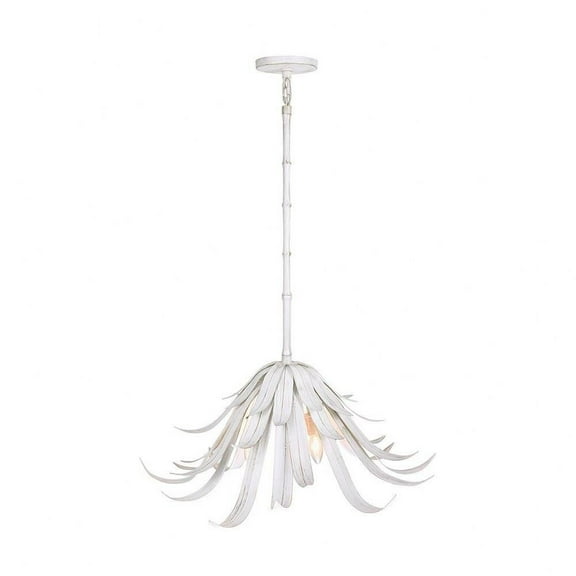 3 Light Pendant in Modern Style-14.5 inches Tall and 24 inches Wide-Distressed White Finish Bailey Street Home 79-Bel-5037508
