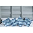 thumbnail image 6 of Ambesonne Retro Throw Pillow Cover 4 Pack, Vintage Mosaics Squares, 20", Pale Blue Dark Blue, 6 of 6