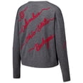 thumbnail image 3 of Women's Gray Ohio State Buckeyes Love Note Embroidered Sweater, 3 of 3