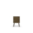 thumbnail image 7 of JERFIT 18 Inch Modern Nightstand with 2 Drawers, White and Brown Bedside Table with Splayed Wood Legs for Bedroom, Living Room, 7 of 7