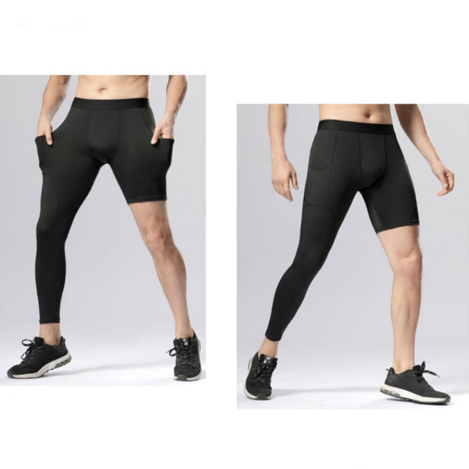 Xmarks Men's One Leg Compression Tights for Basketball