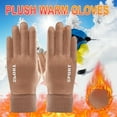 thumbnail image 1 of Guantes de Invierno Cálidos, de Tela de Buceo, de Terciopelo Grueso, para Mujer, Ideales para Actividades Al Aire Libre | Guantes Resistentes Al Viento con Forro Polar | para Esquí, Ciclismo, Senderi, 1 of 4