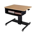 thumbnail image 4 of Pemberly Row Mobile School Standing Desk & Book Box Bundle in Wood Grain/Black, 4 of 6