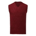 thumbnail image 4 of JIKNTTR Men's Sweater Vest Fashion V Neck Sleeveless Knitwear Knitted Vest Sweaters Jacket Pullover Knitwear Vest, 4 of 5