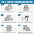 thumbnail image 6 of Non-Slip Recliner Chair Cover Sofa Slipcover, Pet Cover for Small Recliner Chair with Elastic Straps, Washable Reclining Chair Cover Recliner Furniture Protector, 6 of 7