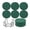 C- Dark Green, variant on Cotton Woven Trivet Coaster, Non-slip Heat Resistant, 6 Pcs Beige Round Coasters with 1 Storage Rack, for Kitchen Dinning Table Countertop Hot Pot Pans