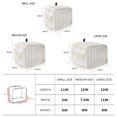 thumbnail image 6 of Toaster Cover 2 Slice, Cream Striped Dustproof Bakeware Oven Protector with Top Hook, Modern Farmhouse Cream White Stripes Waterproof Small Kitchen Appliance Toasters Dust Cover, 12"x7.5"x8", 6 of 9