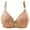 Khaki, variant on Women's Embroidered Floral Plus Size Push Up Side Nipple Adjuster Bra Cover Without Underwire Super Bra, Size 36