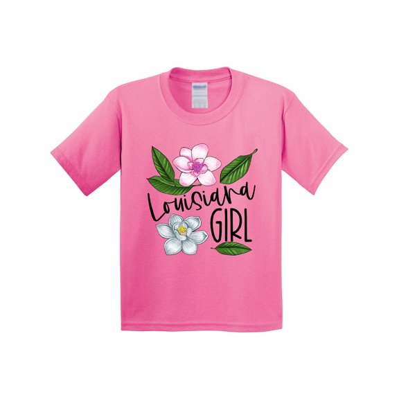 Inktastic Louisiana Girl Magnolia Flowers and Leaves Youth T-Shirt