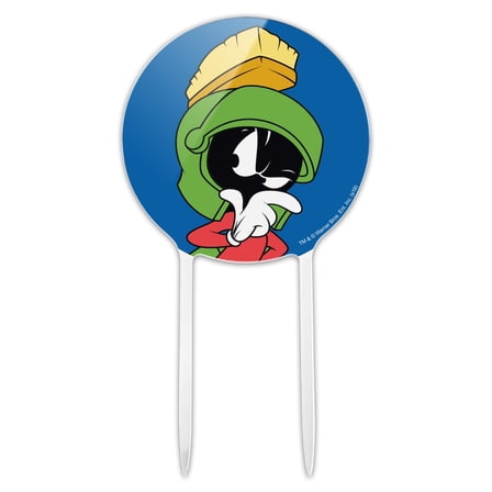 Acrylic Looney Tunes Marvin The Martian Cake Topper Party Decoration for Wedding Anniversary Birthday Graduation
