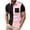 Pink, variant on WREESH Men's Color Block Henley Shirts Short Sleeve Top with a Trendy Color Block Design Stand Out in Style Beige