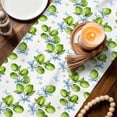 thumbnail image 3 of Green Lemons Table Runner 72 Inches, Summer Watercolor Blue Bows Fruits Bed Runner Dresser Scarves Tabletop for Indoor Outdoor Parties/Ceremony/Banquet, 16" x 72", 3 of 9