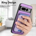 thumbnail image 6 of Allytech Google Pixel 7 Pro Case, Detachable Magnetic Wallet Case with Card Holder & Ring Stand, Support Car Mount, Premium PU Leather Shockproof Durable Protective Slim Case Cover - Purple, 6 of 10