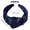 thumbnail image 2 of Unique Bargains 1 Pcs Shiny Knotted Wide Head Bands for Women Hairband Hair Hoop Hair Accessories Dark Blue, 2 of 7