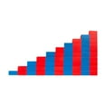 thumbnail image 1 of Bunblic Numerical Rods Early Learning Blocks Family 1 to 10 Party Educational Math Toy Kids Learn Toy for Birthday Gift 4-6 Years Old Red Blue, 1 of 8
