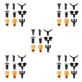 thumbnail image 1 of Matsuzay 9x Massage Massager Plug-N-Play Point Heads Tools Vibration Type2 NO2, 1 of 1