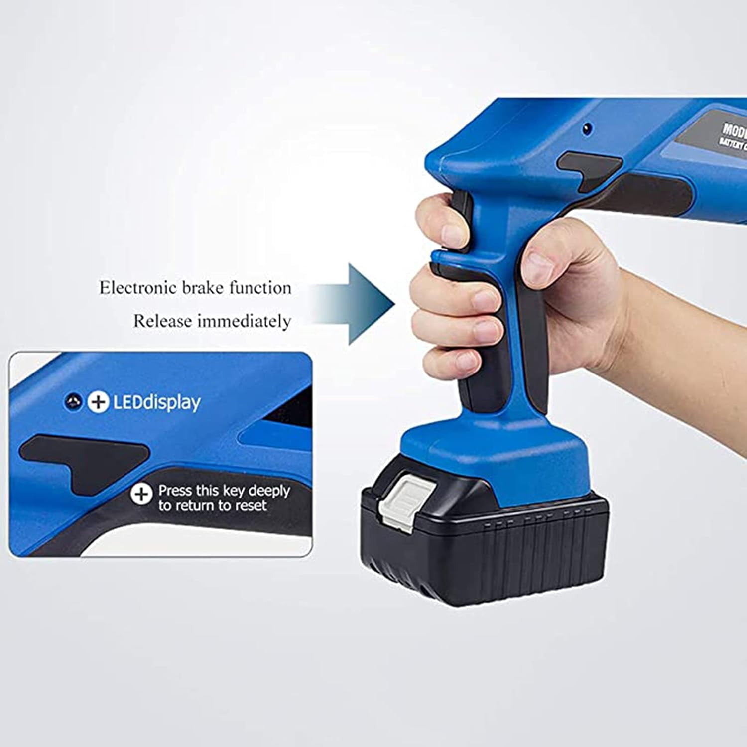 FoundGo Battery Powered Hydraulic Cable Cutter 130KN Electric Wire Cutting Tool BZ-105C Copper Cable Cutters for Φ105mm Cu/Al Cable and Armoured cable with LED Light (BZ-105C)