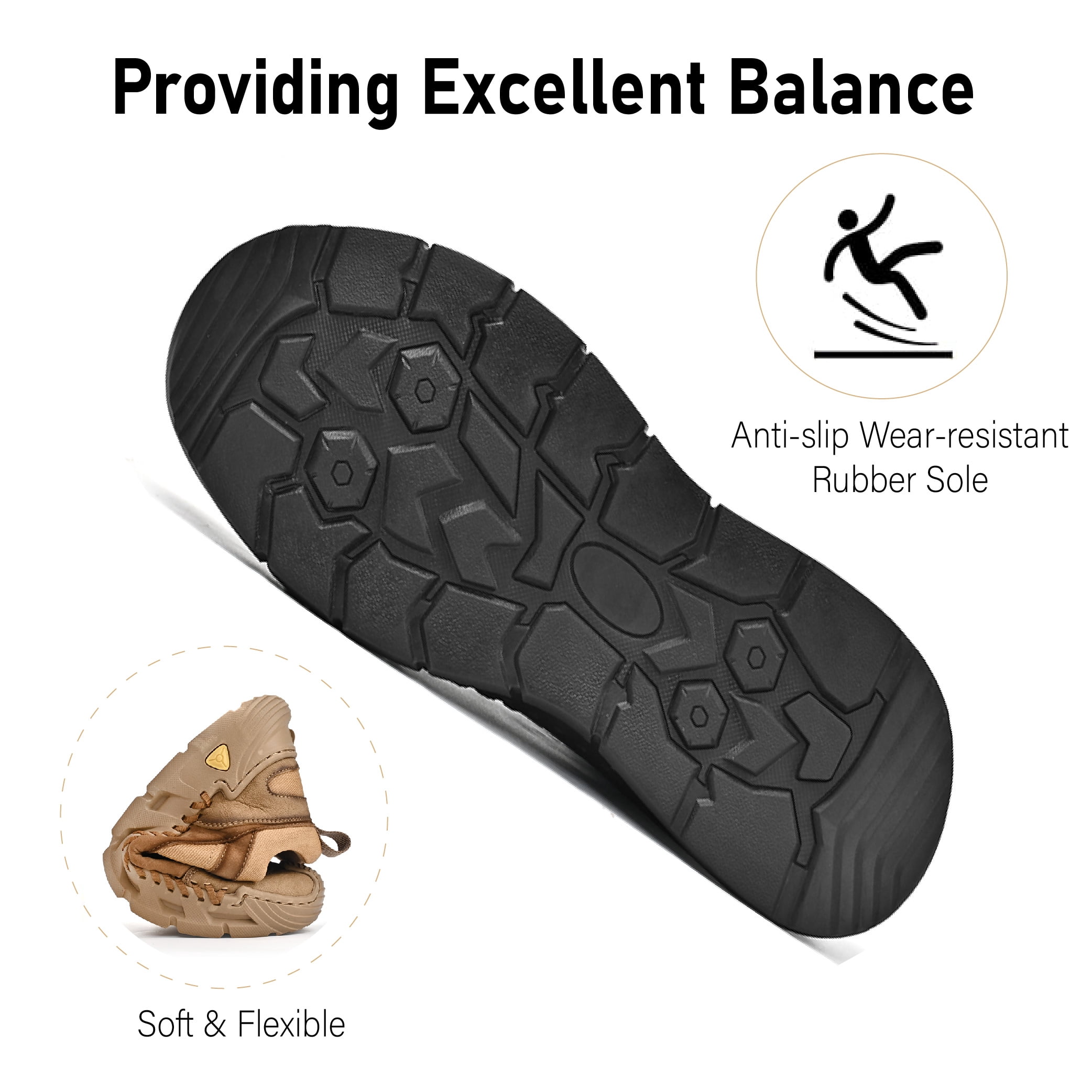 Mens Hiking Casual Shoes Vintage Leather Lightweight Outdoor Sneakers Lace Up Breathable Non-slip Driving Shoes Brown 10 US