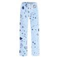 thumbnail image 6 of Lopecy-Sta Drawstring Pants Women Spring Outfits 2025 Women's Comfy Pajama Pants Wide Leg Lounge Palazzo Yoga Pants Stretch Casual Floral Print Fold Waist Pants, 6 of 6