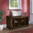 thumbnail image 7 of Woodland 40W Shoe Storage Bench with Shelves in Ash Brown - Engineered Wood, 7 of 7