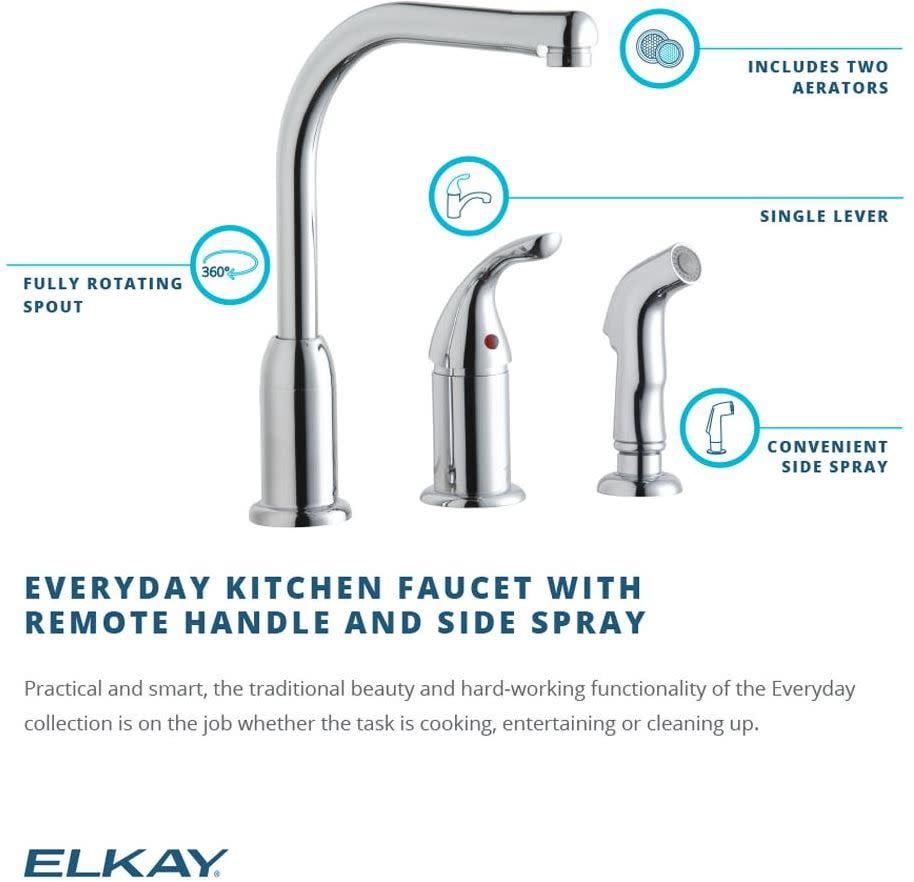 Elkay Brass Single Lever Everyday Kitchen Faucet