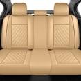 thumbnail image 5 of Car Seat Covers Full Set Fit for Toyota Tacoma 2016-2023 Waterproof Faux Leather Car Seat Cushions Automotive 5 Seat Covers Set（Beige）, 5 of 5